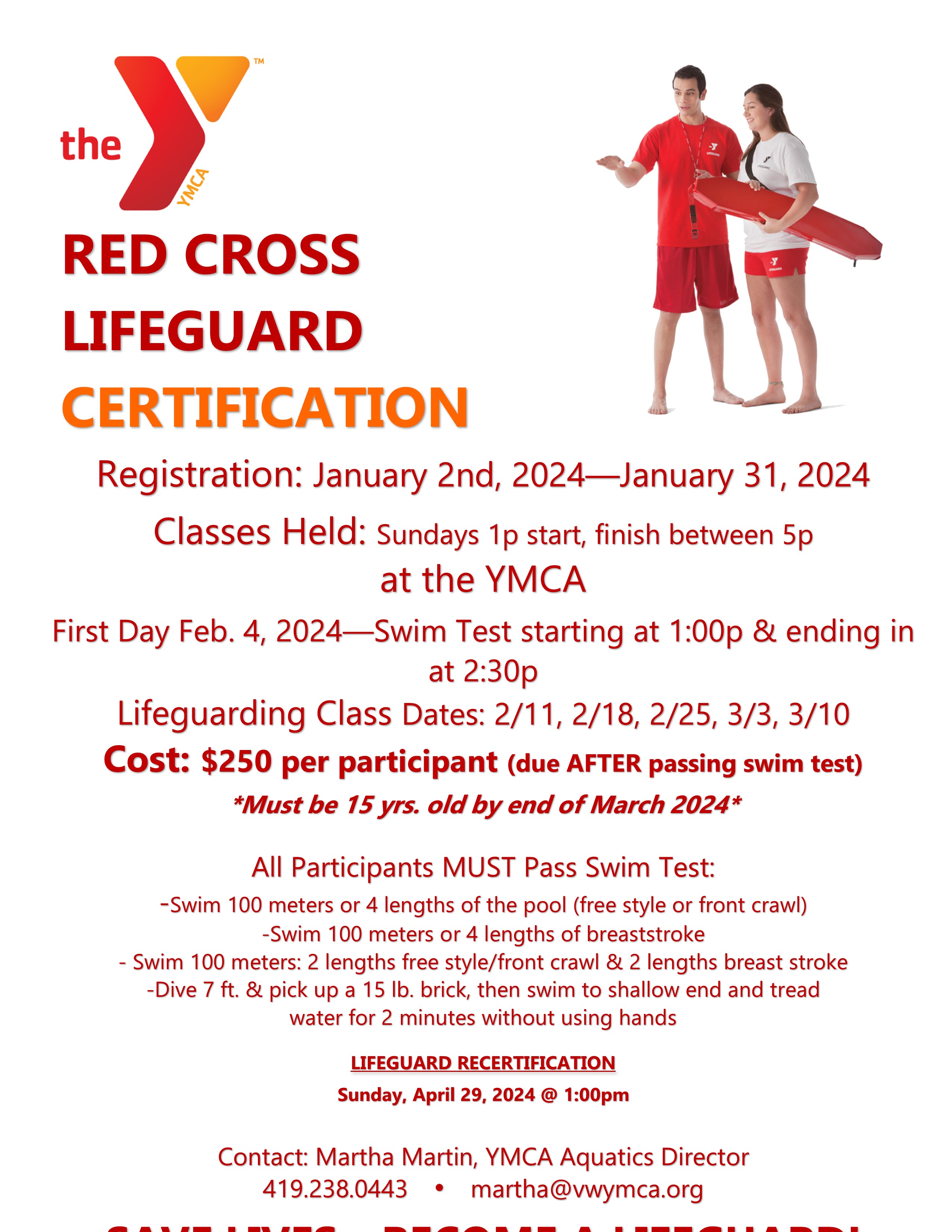 2024 Lifeguard cert course